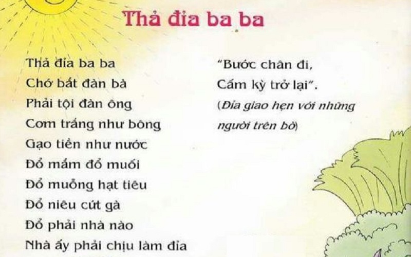 Trò chơi thả đỉa ba ba – Nội dung và ý nghĩa